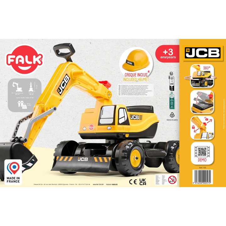 FALK JCB DIGGER Yellow Moving Bucket, 3+ years