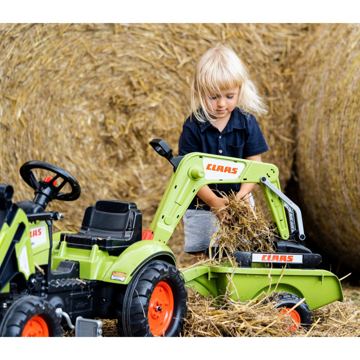 FALK Tractor with Trailer CLAAS Arion Backhoe BUCKET + Loader From 2 Years