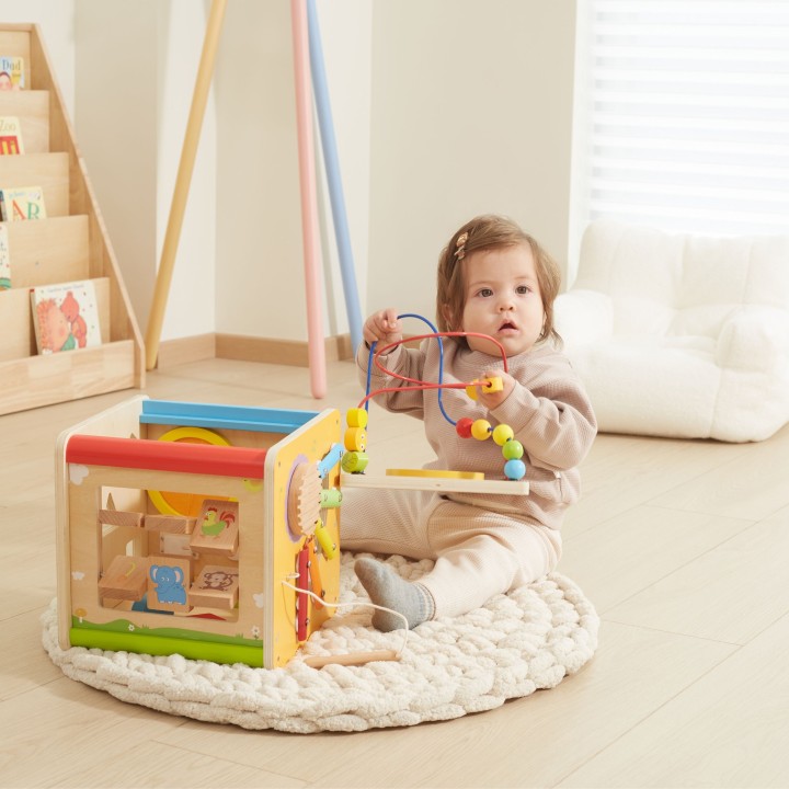 Viga Wooden Educational Cube 5 in 1 - Fun and Learning for Children