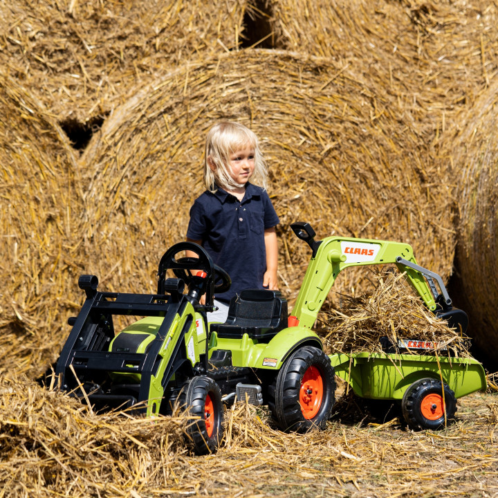 FALK Tractor with Trailer CLAAS Arion Backhoe BUCKET + Loader From 2 Years