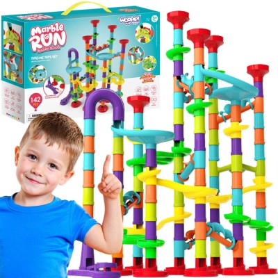 Marble Run Construction Blocks Ball Track 142 pcs Woopie