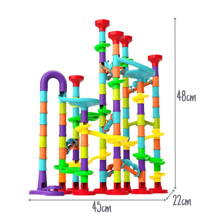 Marble Run Construction Blocks Ball Track 142 pcs Woopie
