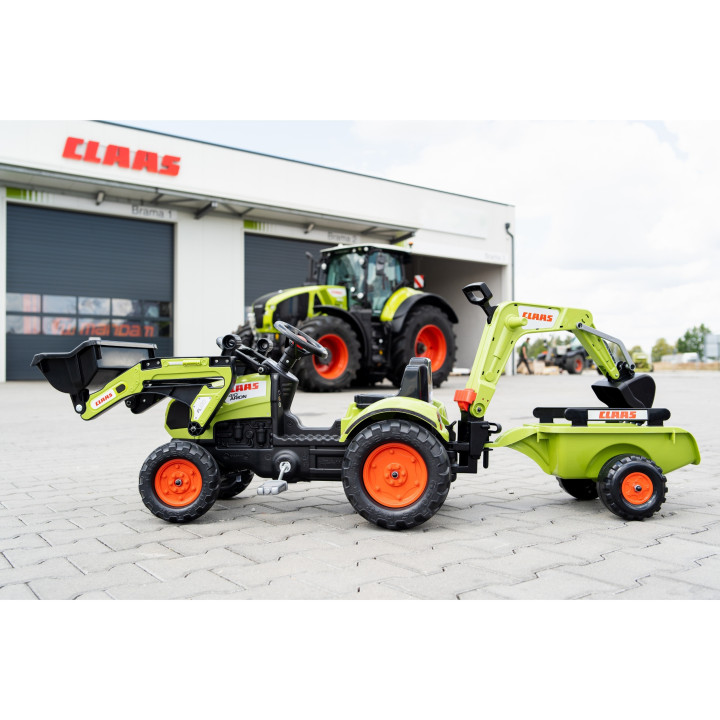 FALK Tractor with Trailer CLAAS Arion Backhoe BUCKET + Loader From 2 Years