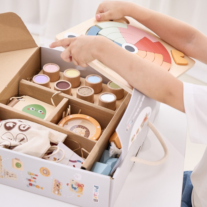 VIGA Zestaw Zabawek Edukacyjnych Box dla dzieci od 36 miesiąca