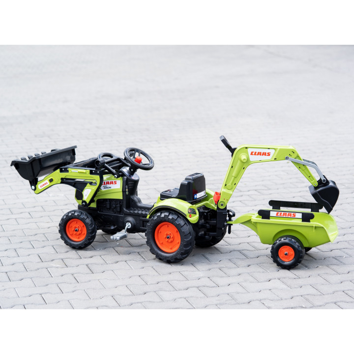 FALK Tractor with Trailer CLAAS Arion Backhoe BUCKET + Loader From 2 Years