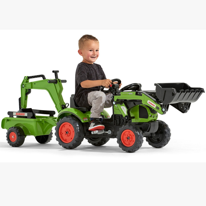 FALK Tractor with Trailer CLAAS Arion Backhoe BUCKET + Loader From 2 Years