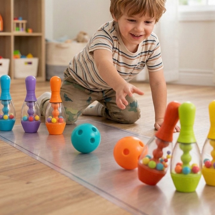 Colorful Bowling For Children WOOPIE - 8 Pieces, Fun and Joy!