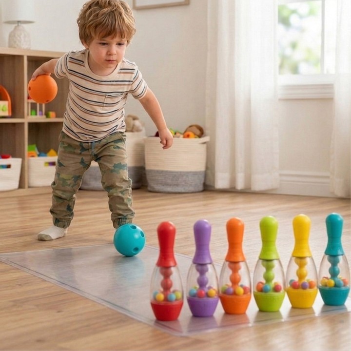 Colorful Bowling For Children WOOPIE - 8 Pieces, Fun and Joy!