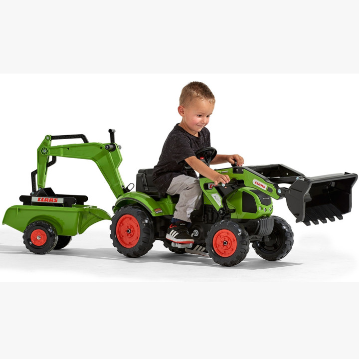 FALK Tractor with Trailer CLAAS Arion Backhoe BUCKET + Loader From 2 Years