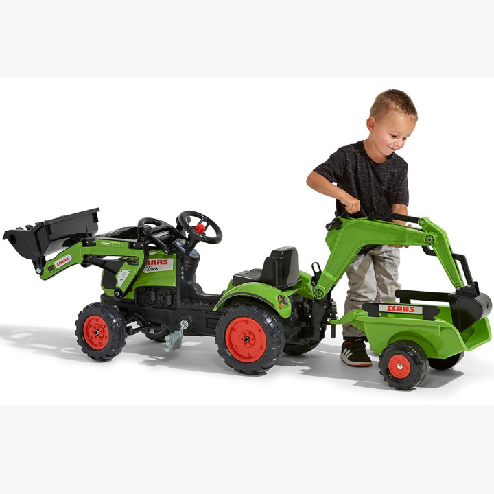 FALK Tractor with Trailer CLAAS Arion Backhoe BUCKET + Loader From 2 Years
