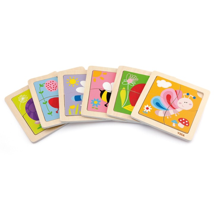 VIGA Drewniane Puzzle Pszczoła - Rozwój i zabawa dla maluchów