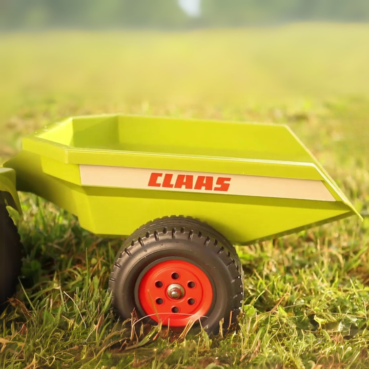 FALK Baby Claas Axos 310 Green Tractor with Trailer from 1 year