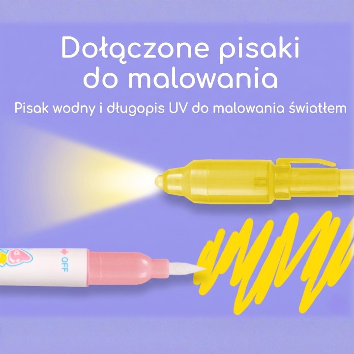 Magiczna mata wodna świecąca 2w1 | Rysowanie światłem i wodą 100x70 cm