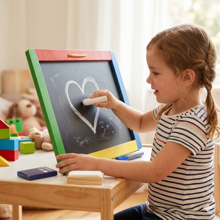 Double-sided wooden magnetic board + magnetic numbers Viga
