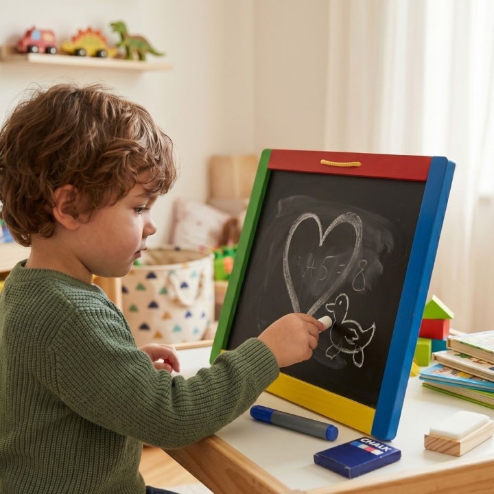 Double-sided wooden magnetic board + magnetic numbers Viga