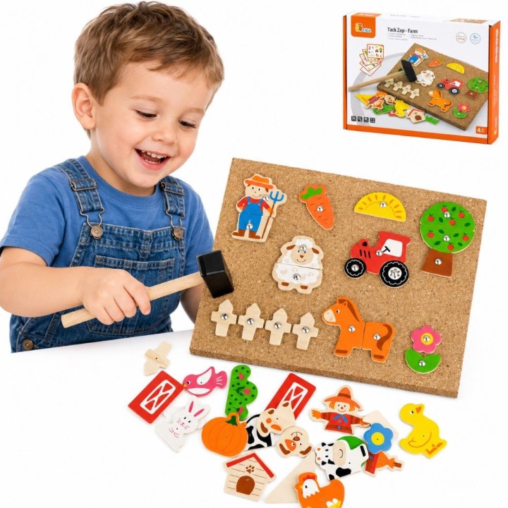 Wooden Nail Art Farm Viga Toys Cork Board