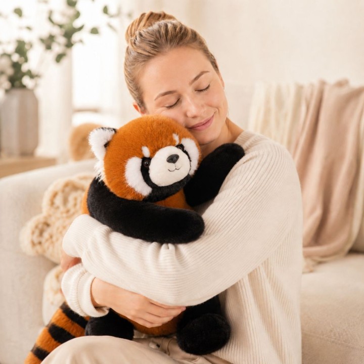 Woopie Weighted Plushie Panda Red Backbao 65cm
