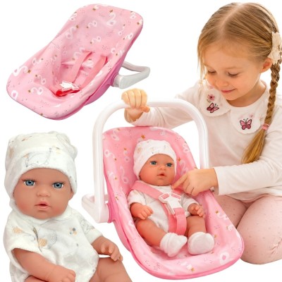 Lalka bobas w nosidełku realistyczna miękka dla dzieci 30,5 cm- WOOPIE