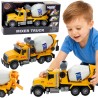 WOOPIE Cement Mixer Truck Rotating Drum Lights Sounds Yellow
