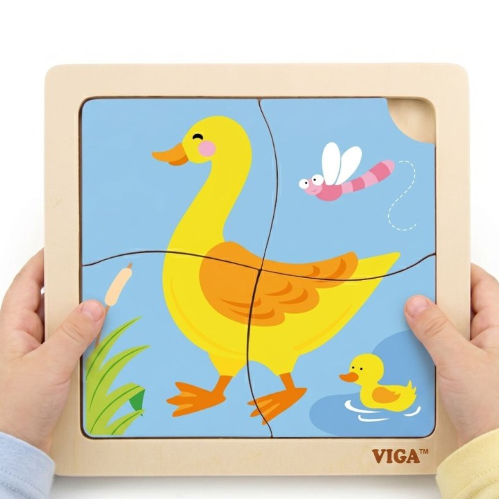 VIGA Wooden Duck Puzzle - Creative Fun for Children