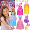 WOOPIE ROYAL Set of 5 Ball Gowns with Accessories and Doll