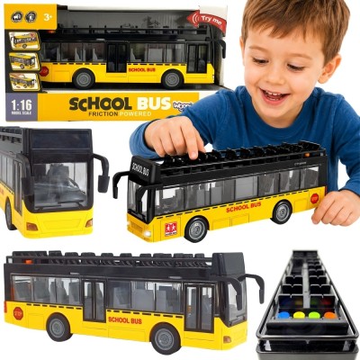 WOOPIE Bus with Lights and Opening Doors - Toy