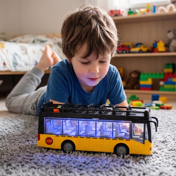 WOOPIE Autobus ze Światłami i Otwieranymi Drzwiami - Zabawka