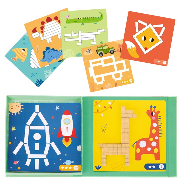Puzzle Logic Game Puzzle Blocks 49 pieces WOOPIE - Education and Fun