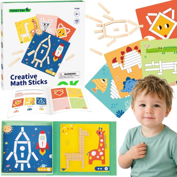 Puzzle Logic Game Puzzle Blocks 49 pieces WOOPIE - Education and Fun