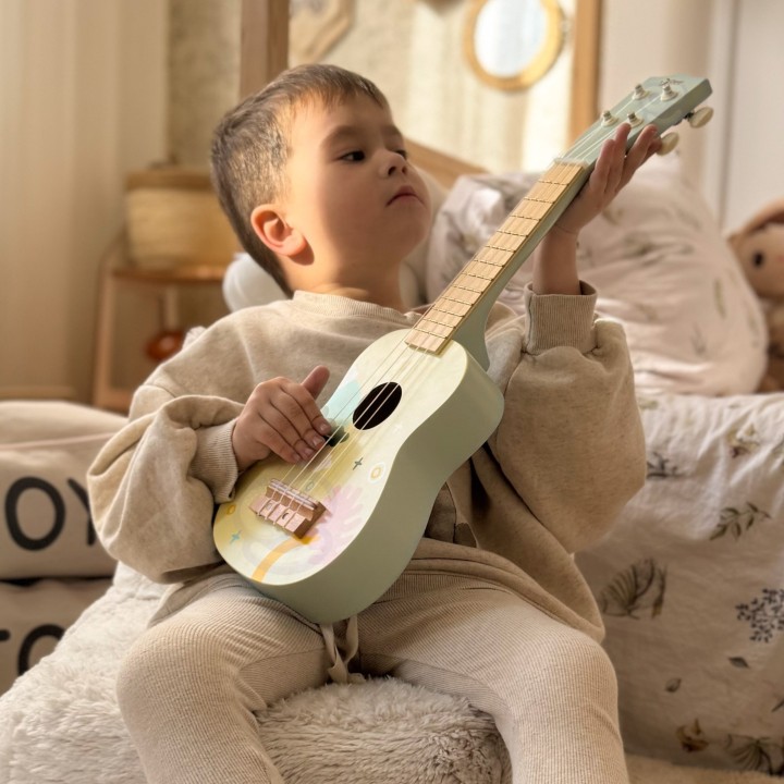 Drewniane Ukulele dla Dzieci CLASSIC WORLD Niebieskie