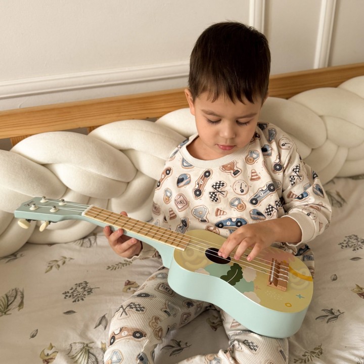 Drewniane Ukulele dla Dzieci CLASSIC WORLD Niebieskie