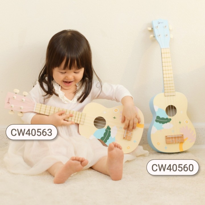 Drewniane Ukulele dla Dzieci CLASSIC WORLD Niebieskie