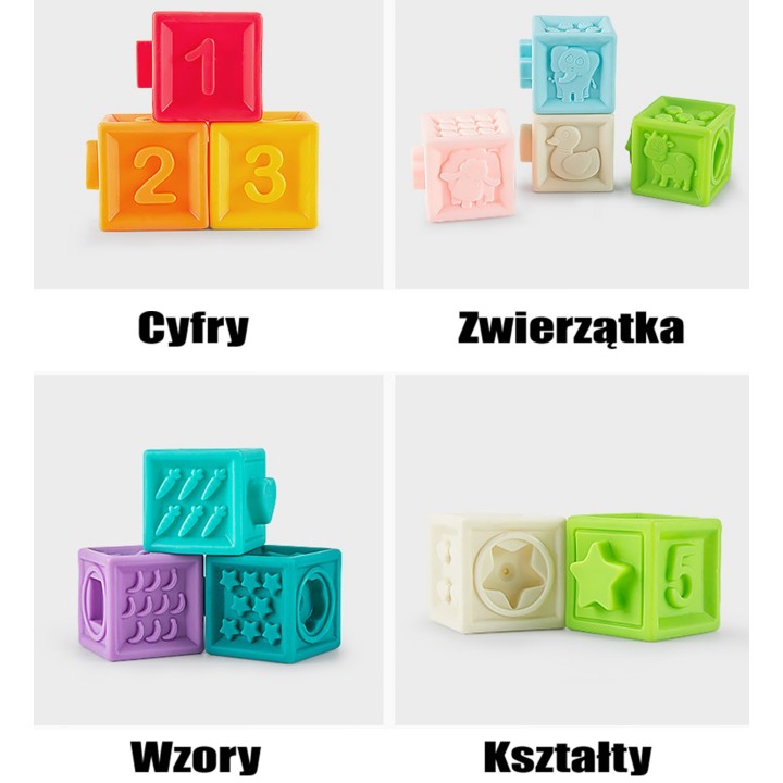 WOOPIE BABY Squeeze Sensory Puzzle 20 pcs - Counting and Sound