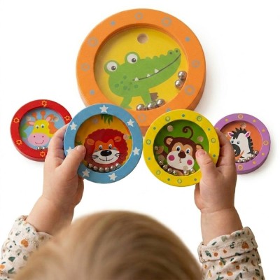 VIGA Wooden Animal Maze - Fun and Learning for Children