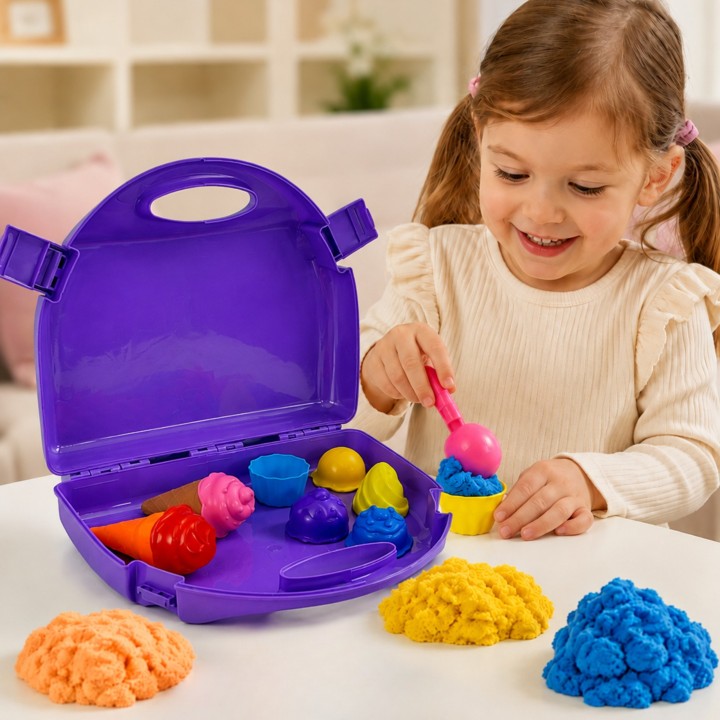 SAND FAIRY Kinetic Sand Set Ice Cream Parlor - Creative Toy