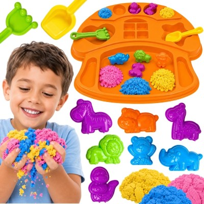 WOOPIE Kinetic Sand Set + Animal Molds Creative Fun