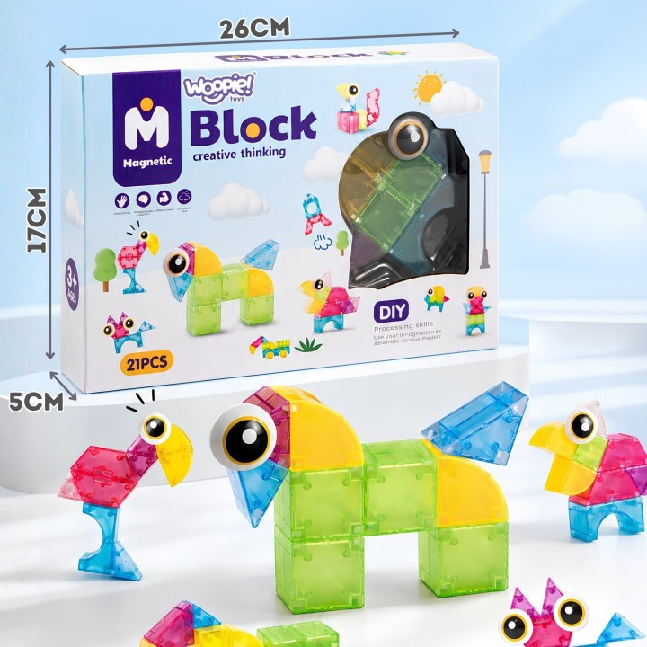 WOOPIE Magnetic Blocks M Block 21 pcs – Creative Fun