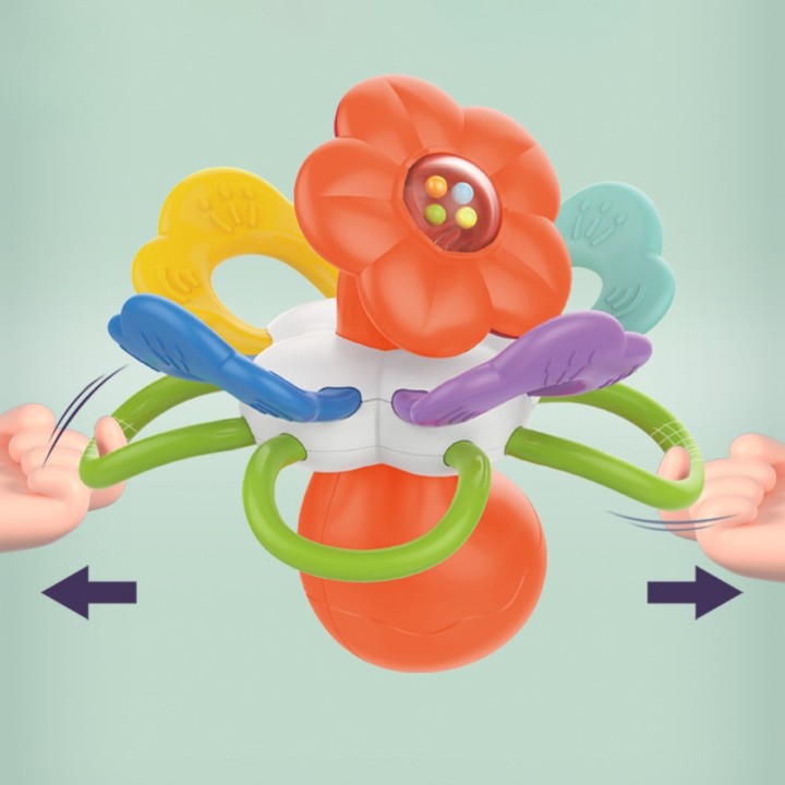 WOOPIE BABY Grzechotka Gryzak Kwiatek Sensoryczny Molars Rattle 0m+