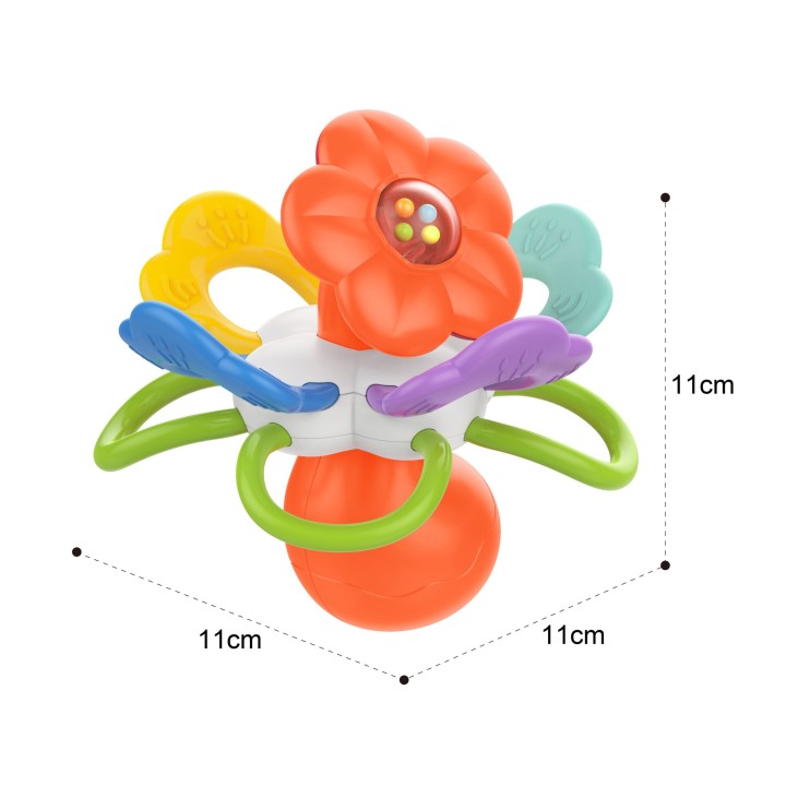WOOPIE BABY Rattle Flower Sensory Teether Molars Rattle 0m+