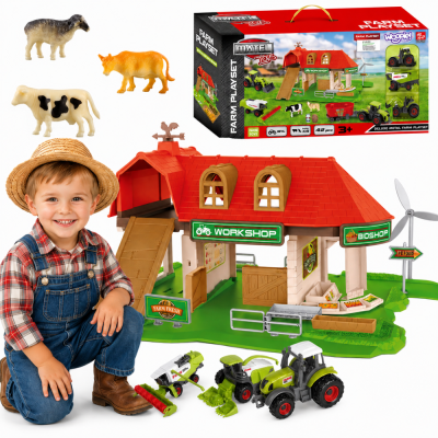 WOOPIE Zestaw Farma Zagroda Traktory + Figurki 42 el. dla dzieci