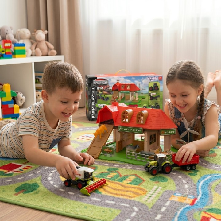 WOOPIE Zestaw Farma Zagroda Traktory + Figurki 42 el. dla dzieci