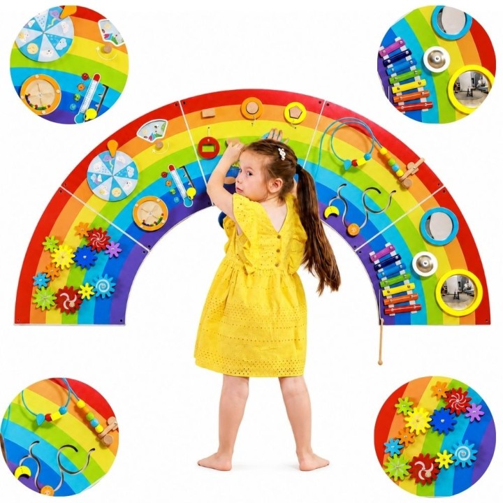 VIGA Wooden Educational Board Rainbow with FSC Certificate