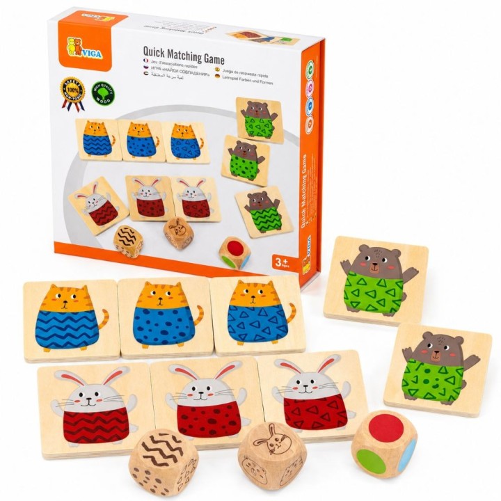 Wooden puzzle educational animal observation game - Viga