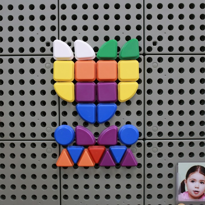 MASTERKIDZ Set of 64 Pins Geometric Shapes STEM