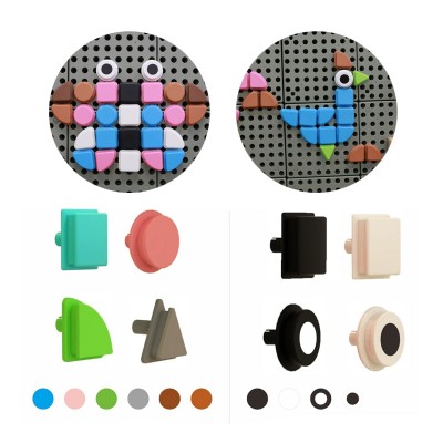 MASTERKIDZ Set of 64 Pins Geometric Shapes STEM