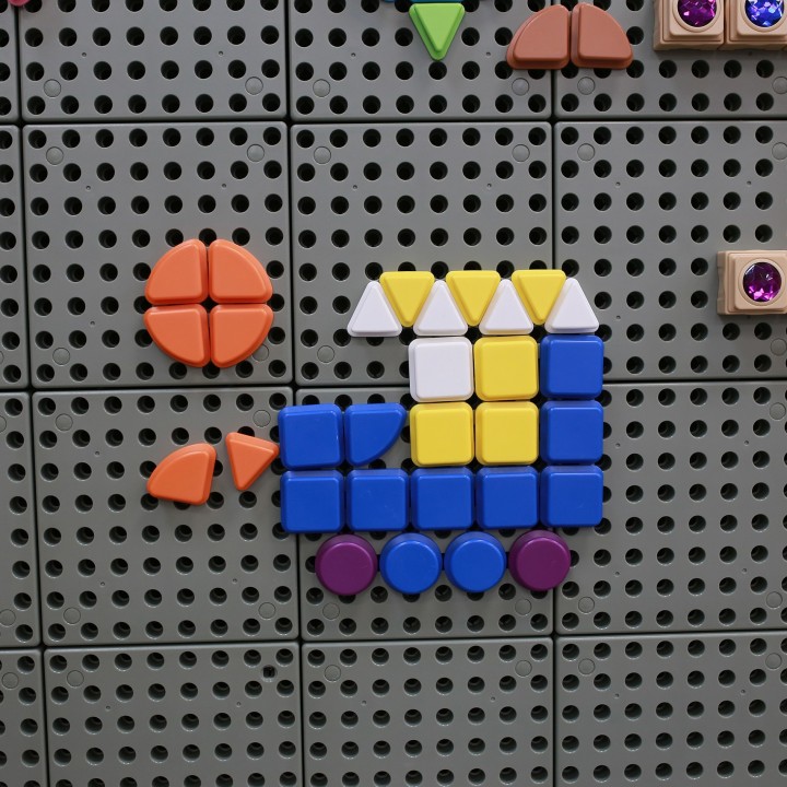 MASTERKIDZ Zestaw Kołeczków 64szt Figury Geometryczne STEM