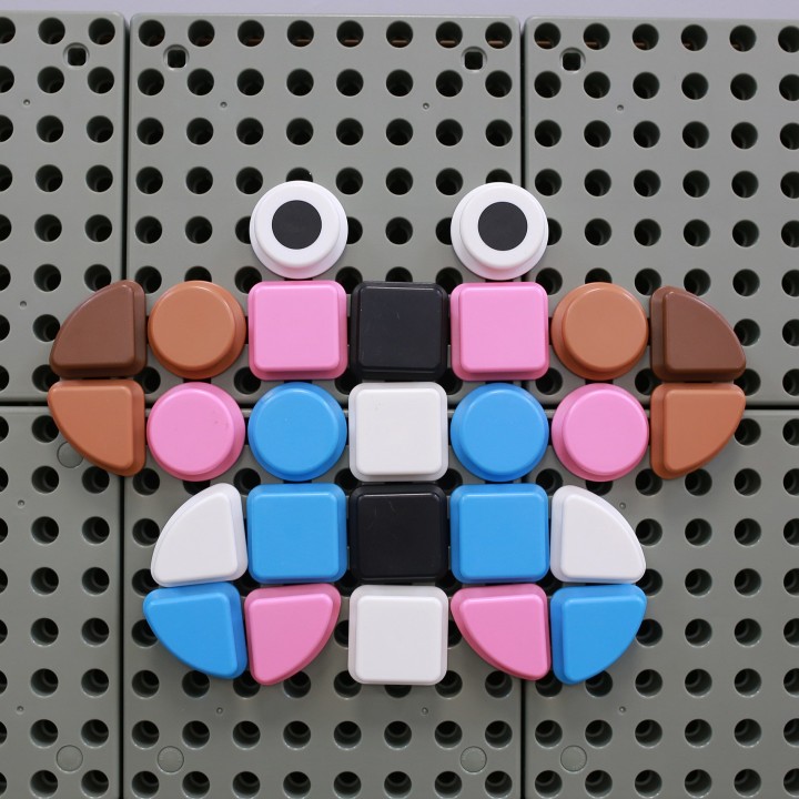 MASTERKIDZ Zestaw Kołeczków 64szt Figury Geometryczne STEM