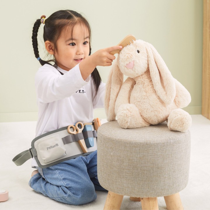 VIGA PolarB Wooden Hairdressing Set with Tools for Children