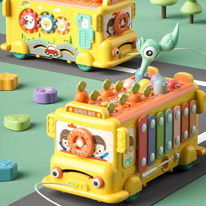 Interactive Montessori Bus 6 in 1 - Toy for Children +18m