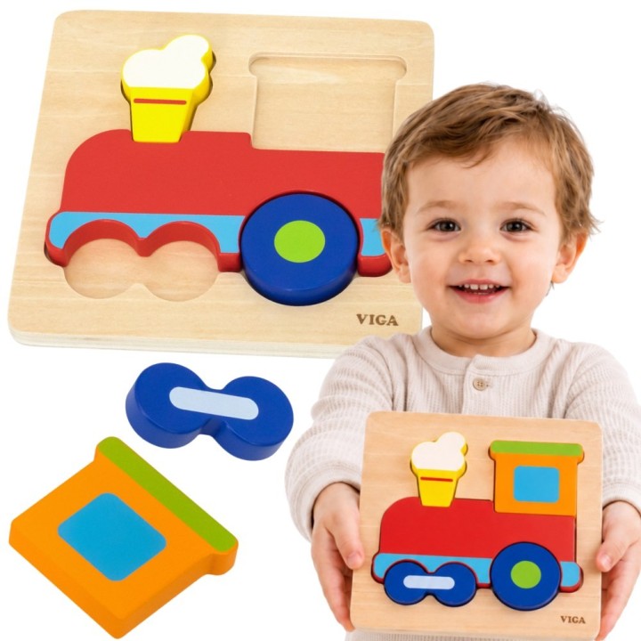 Viga Wooden Train Puzzle - perfect for toddlers